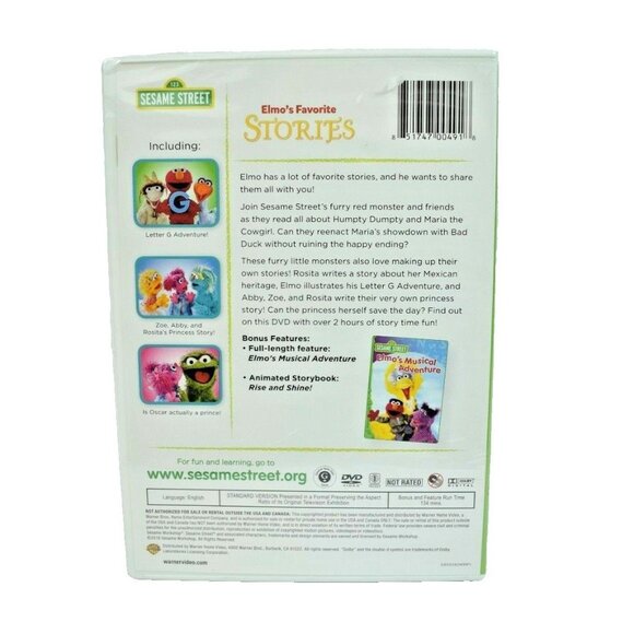 Sesame Street: Elmos Favorite Stories DVD, 2016 Reading, Letters, Imagination - Picture 2 of 5